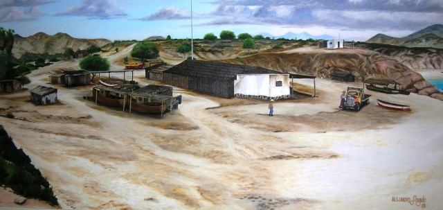 Nuestra playa, en un bello cuadro de Alejandro Angulo.