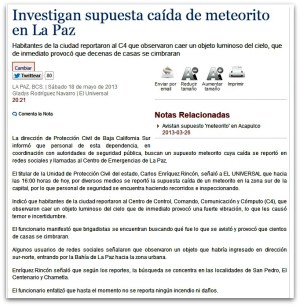 2 - 1 meteorito en la paz recorte del universal