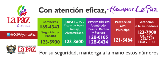 2 - 1 telefonos de emergencia la paz