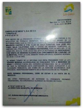 2 - 1 venta de alcohol para cinepolis