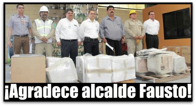 ALCALDE FAUSTO ALVAREZ GAMEZ RECIBE DONATIVOS