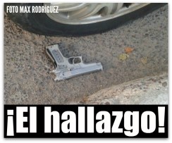 PISTOLA ABANDONADA VIA PUBLICA LA PAZ BCS