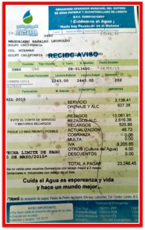 1 a recibo del agua potable en loreto