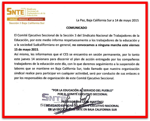 1 a snte comunicado URGENTE