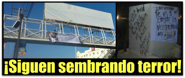 NARCOMENSAJES EN PUENTE Y CASA LA PAZ BCS