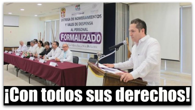 0 a a formalizan trabajadores de salud en bcs