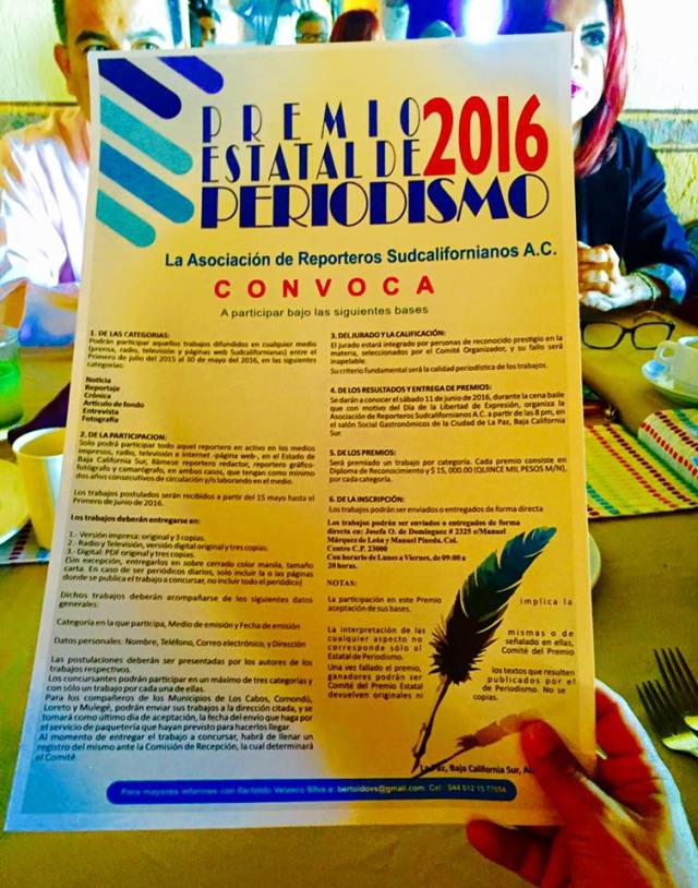 0 a certamen estatal de periodismo