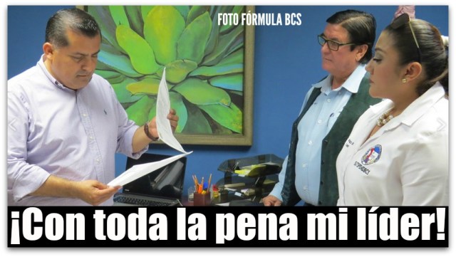0 a tere verduzco lider sindical de los cabos con luciano de la peña